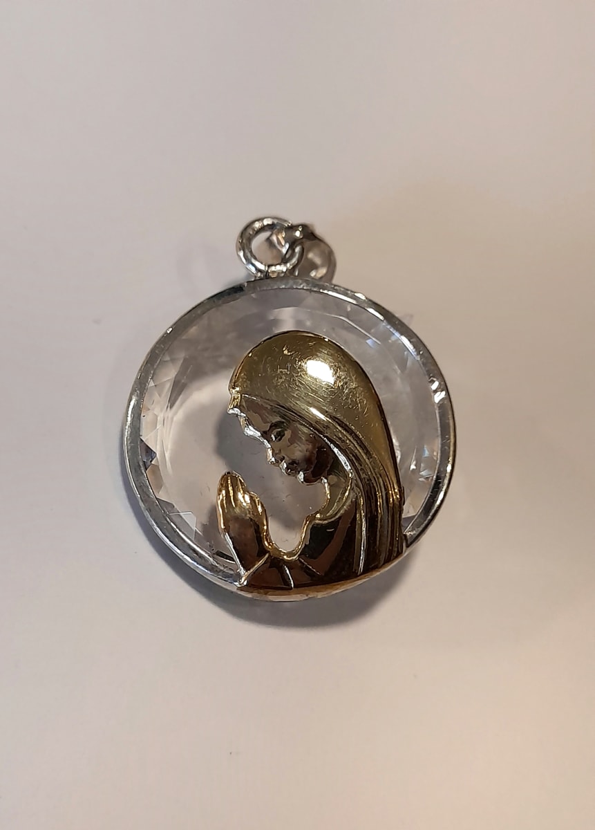 MEDALLA CRISTAL DUBLE 20 MM2