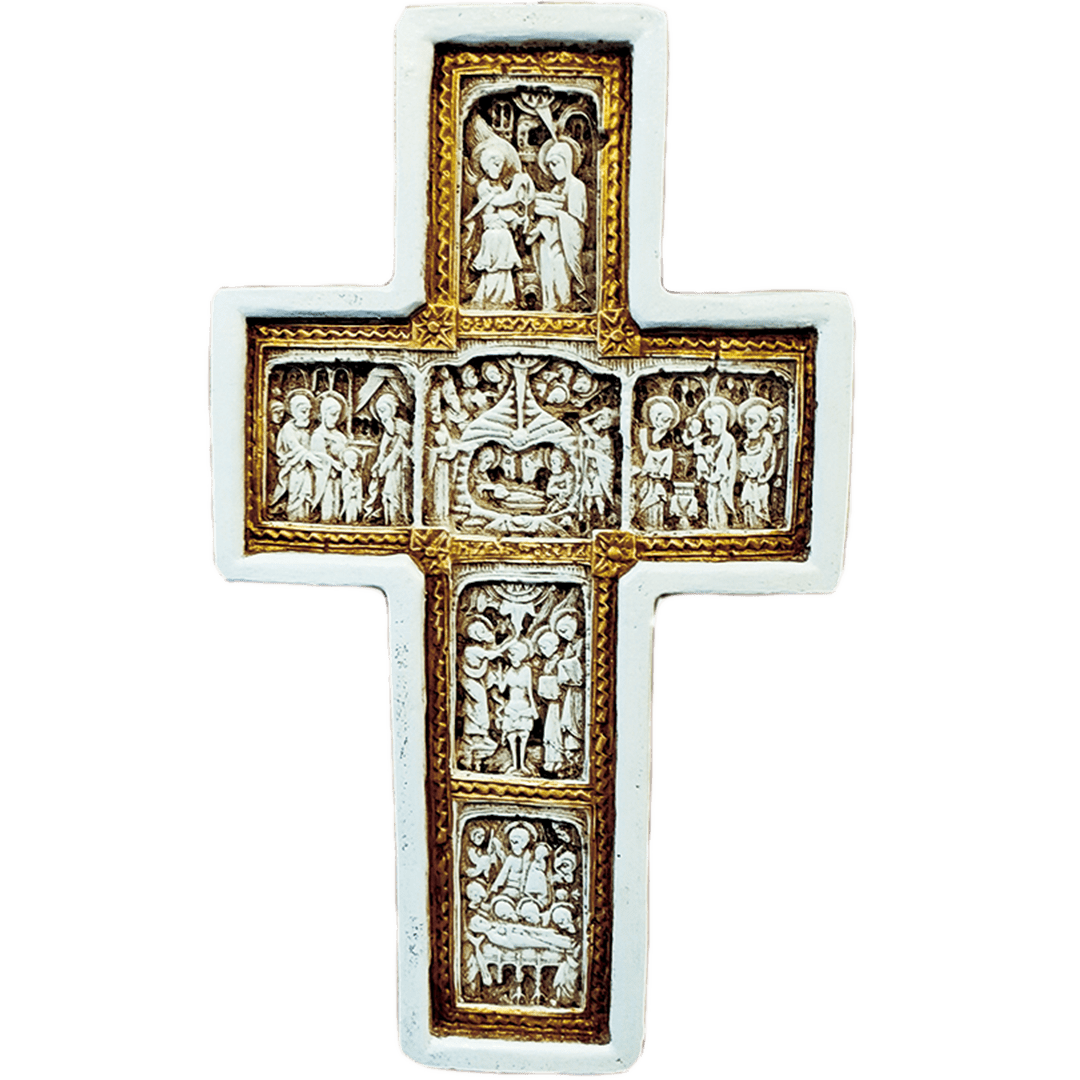 CRUZ CON ESCENAS DE LA VIDA DE JESUS 19 CM1