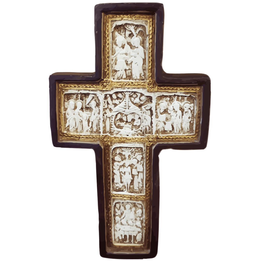 CRUZ CON ESCENAS DE LA VIDA DE JESUS 19 CM3