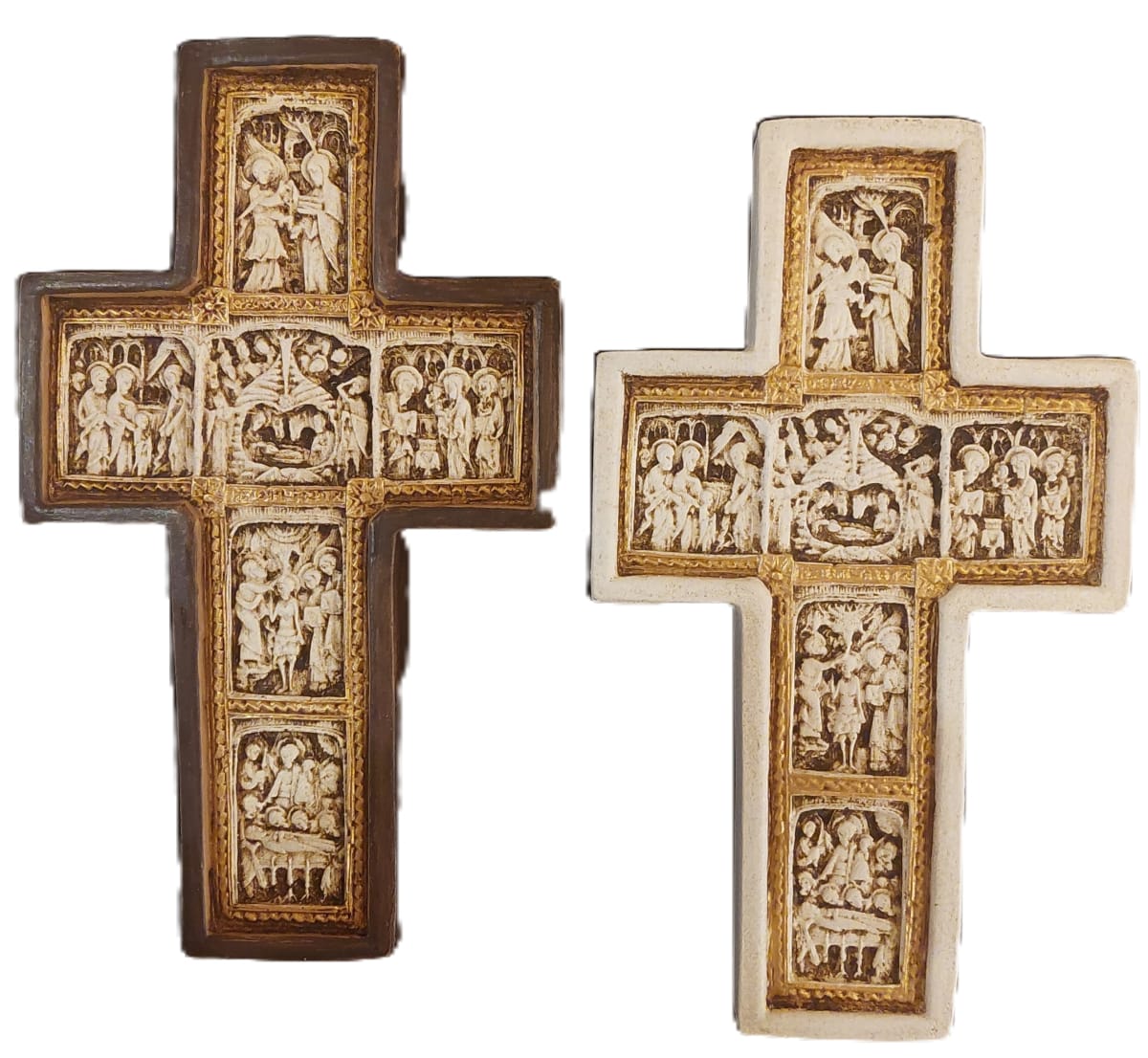 CRUZ CON ESCENAS DE LA VIDA DE JESUS 19 CM2