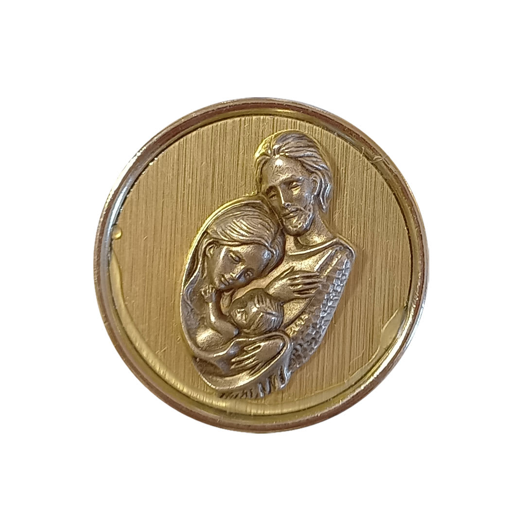 AUTOADHESIVO REDONDO DORADO 1