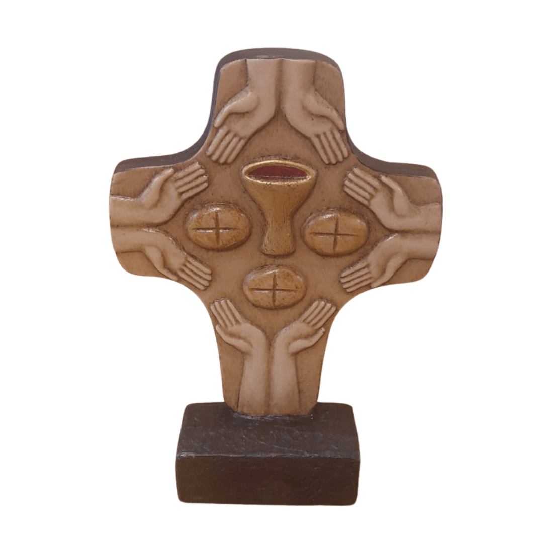 CRUZ EUCARISTIA MODELO  CON BASE 11CM1
