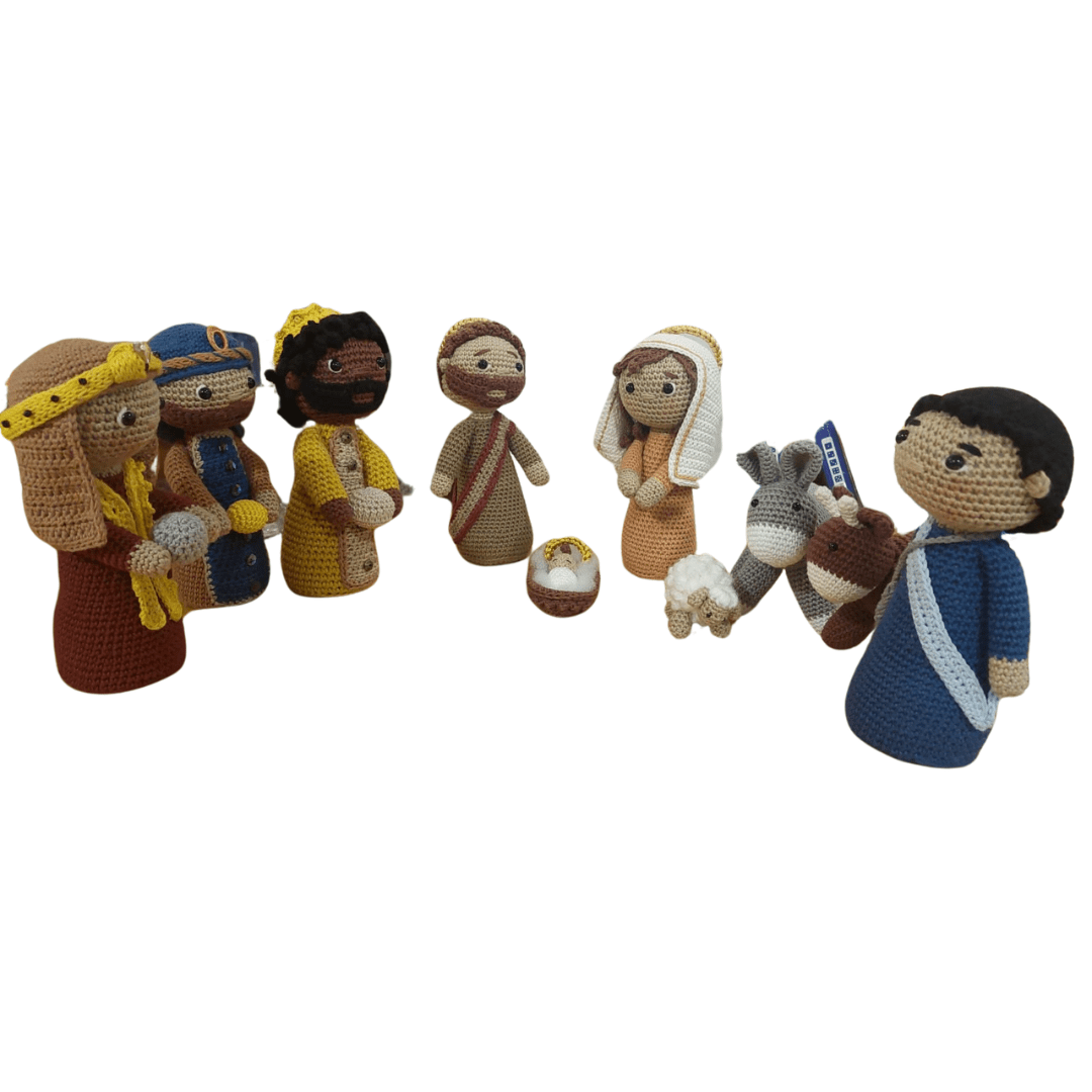 PESEBRE TEJIDO A CROCHET 10 PIEZAS1