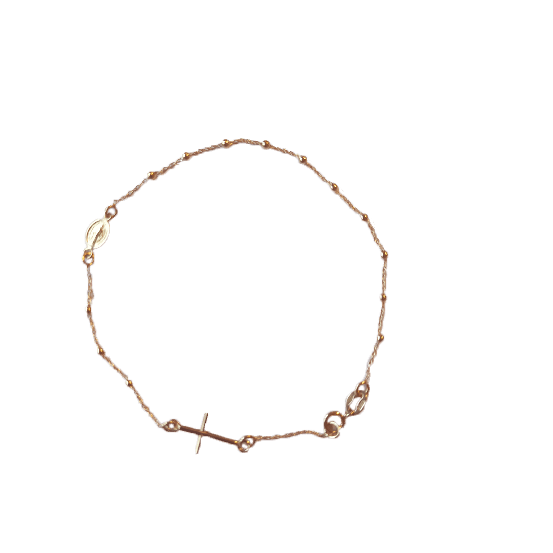 PULSERA DENARIO CRUZ DORADO1