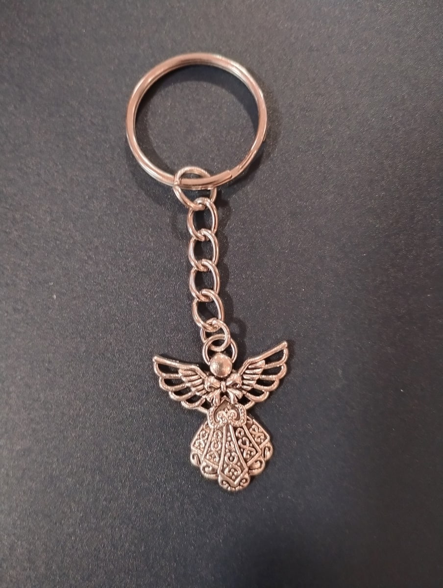 CONJUNTO LLAVERO ANGEL DE LA GUARDA CON TARJETA DE BUENOS DESEOS2