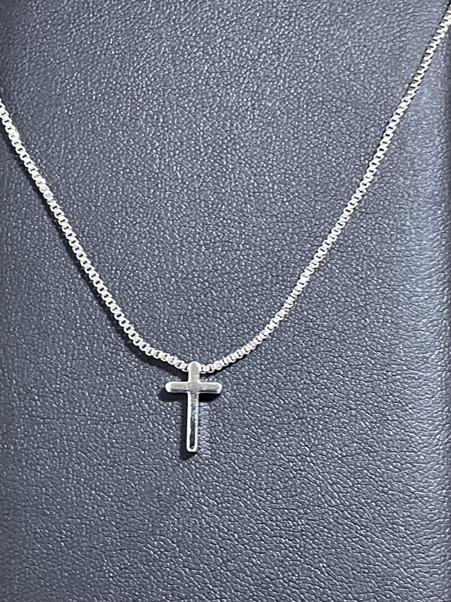 COLLAR ACERO CADENA Y CRUZ MINIMALISTA1