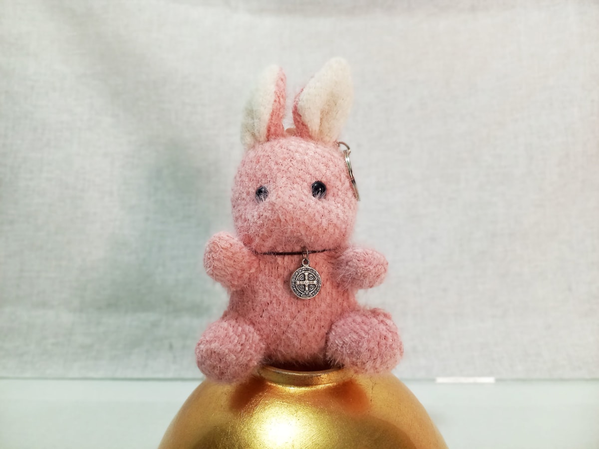 LLAVERO CONEJO ROSADO1