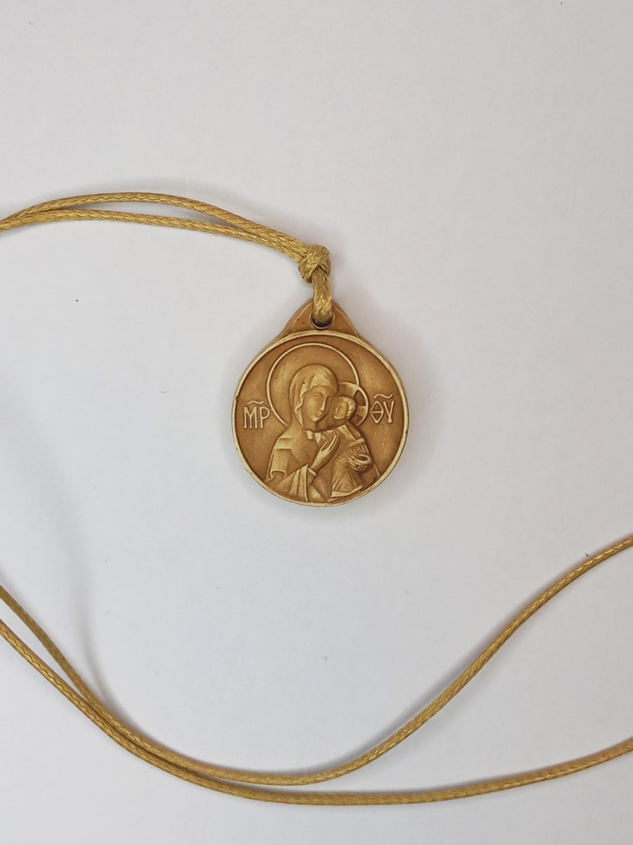 MEDALLA VIRGEN PEQUEÑA MARFILINA 2CM1