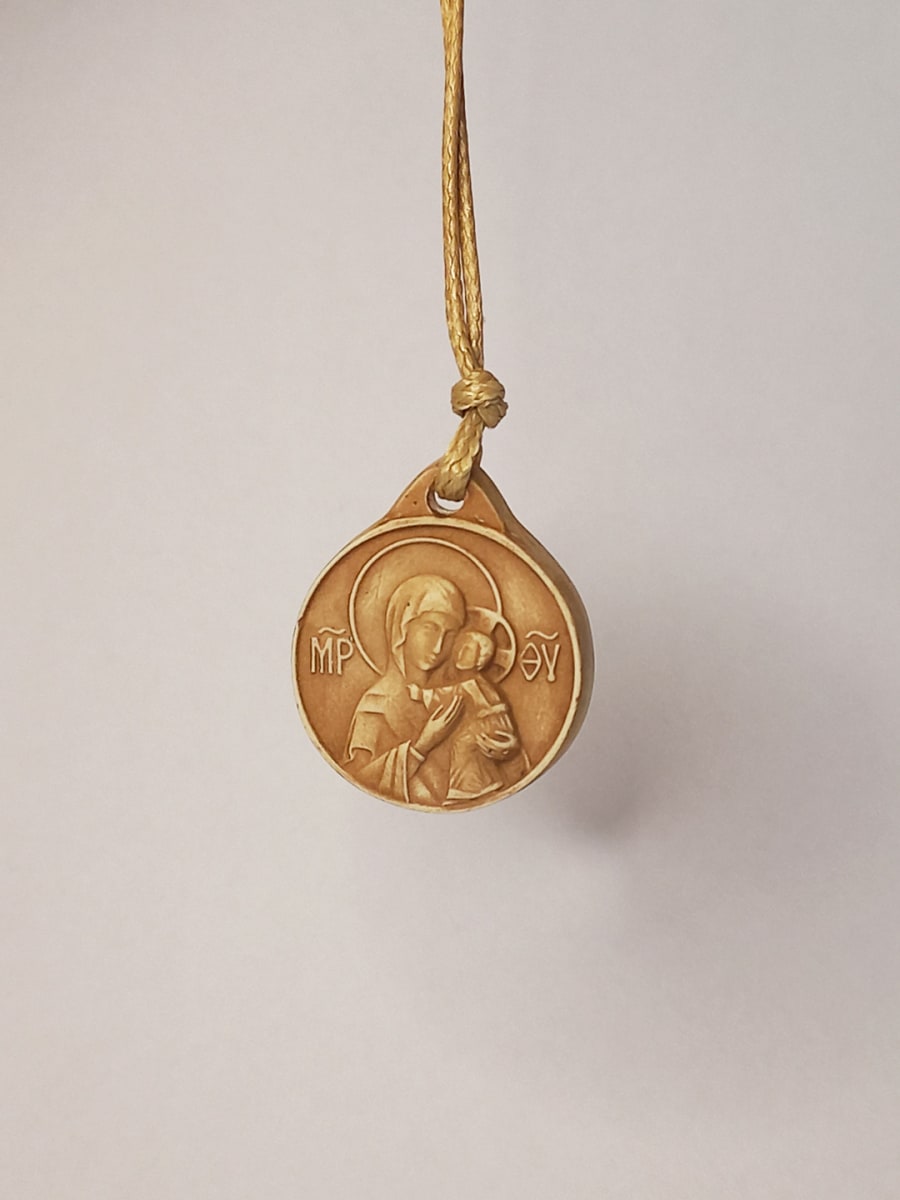 MEDALLA VIRGEN PEQUEÑA MARFILINA 2CM2