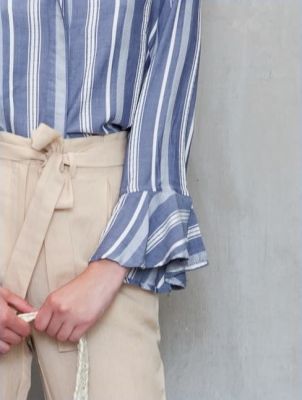 BLUSA RAYAS MANGA PLATO BLUSA RAYAS MANGA PLATO