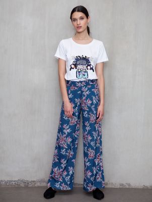 PANTALON ANCHO ESTAMPADO PANTALON ANCHO ESTAMPADO