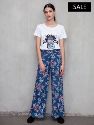 PANTALON ANCHO ESTAMPADO PANTALON ANCHO ESTAMPADO