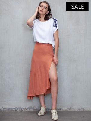 FALDA ASIMETRICA SATIN FALDA ASIMETRICA SATIN