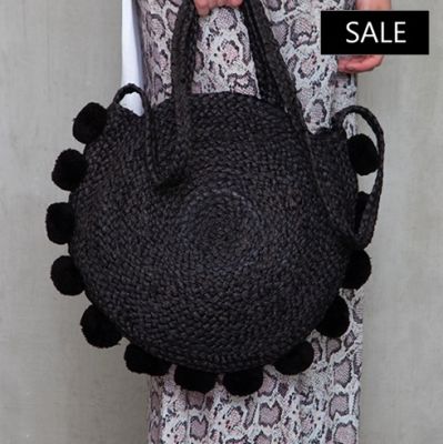 HANDMADE JUTE BAG BLACK 21 HANDMADE JUTE BAG BLACK 21