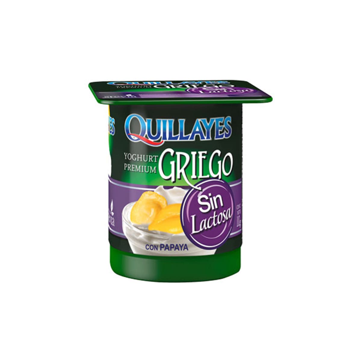 Yogurt Griego sin Lactosa Papaya 110 gr. Quillayes Logística Austral