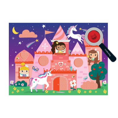 PUZZLE 42PCS CON DIBUJOS SECRETOS, CASTILLO UNICORNIO