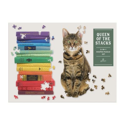 2 PUZZLES CON FORMA 650PCS, QUEEN OF THE STACKS