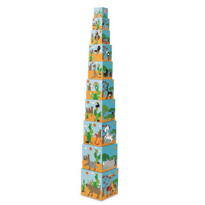 CUBOS PARA APILAR ANIMALES, 10PCS1