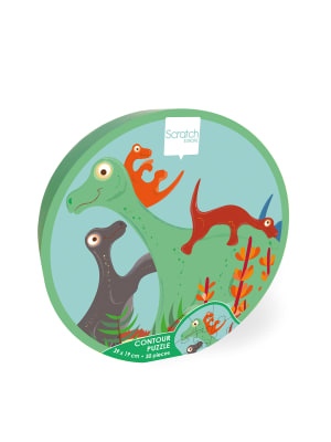 PUZZLE 30PCS CON FORMA, DINOSAURIO
