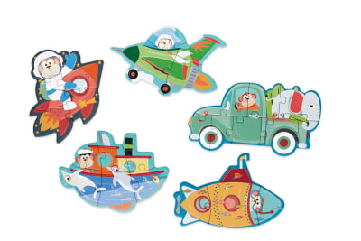 PUZZLE PROGRESIVO VEHICULOS, 5 PUZZLES1
