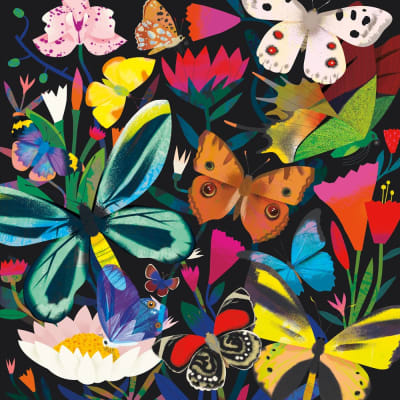 PUZZLE 500PCS QUE BRILLA EN LA OSCURIDAD, MARIPOSAS1