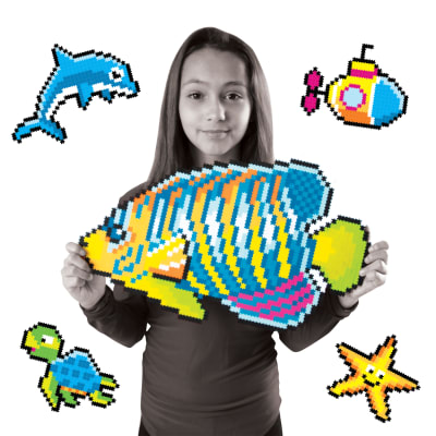JIXELZ PUZZLE DE PIXELES, 1500 PC SET, BAJO EL MAR1