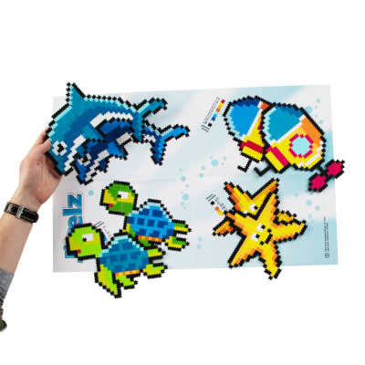 JIXELZ PUZZLE DE PIXELES, 1500 PC SET, BAJO EL MAR