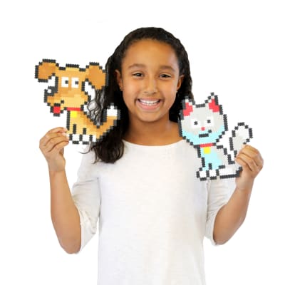 JIXELZ PUZZLE DE PIXELES 700 PC SET, MASCOTAS
