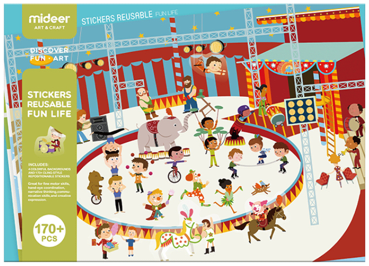 SET STICKERS REUTILIZABLES, LA VIDA ES DIVERTIDA