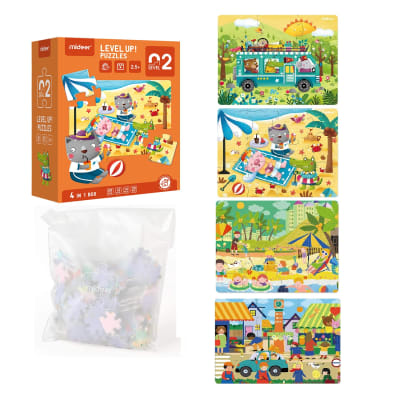 LEVEL UP PUZZLES NIVEL 2 CUATRO ESTACIONES, 4 PUZZLES