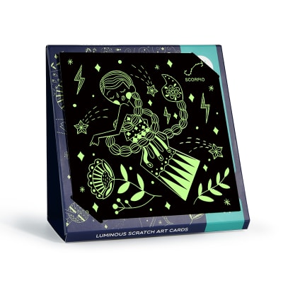 SCRATCH ART CARD, BRILLA EN LA OSCURIDAD, CONSTELACIONES1