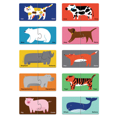 PUZZLE 20PCS DE PARES, ESPAÑOL A INGLES3