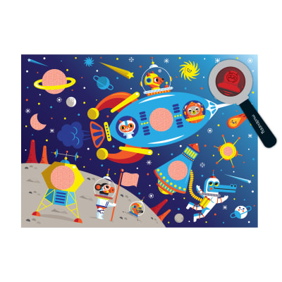PUZZLE 42PCS CON DUBUJOS SECRETOS, ESPACIO EXTERIOR
