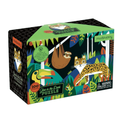 PUZZLE 100PCS QUE BRILLA EN LA OSCURIDAD, LA SELVA