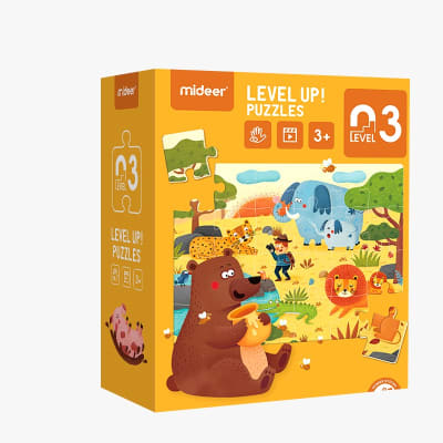 LEVEL UP PUZZLES NIVEL 3 HABITATS NATURALES, 3 PUZZLES