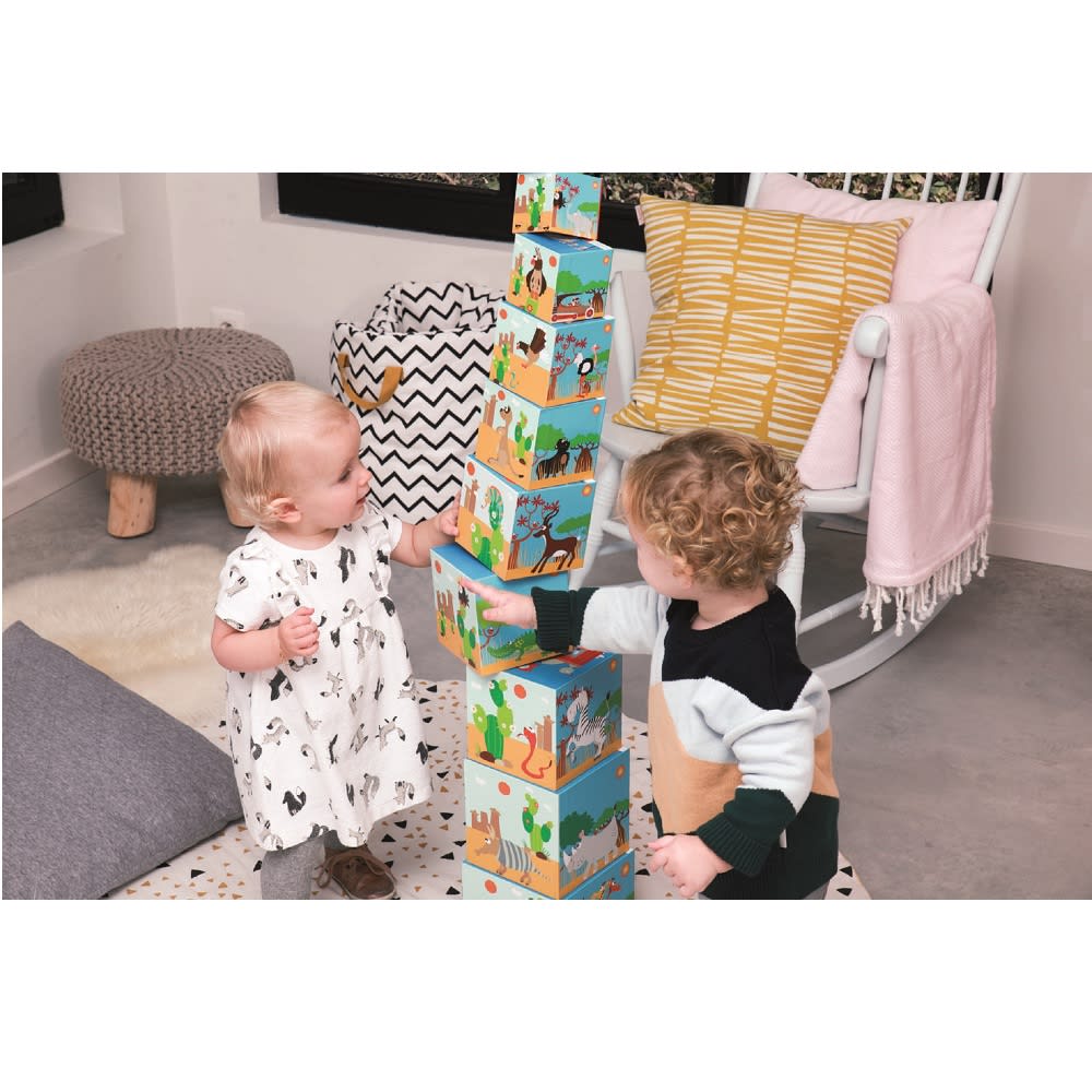 CUBOS PARA APILAR ANIMALES, 10PCS | Aboc