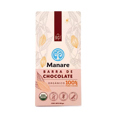 Barra de Chocolate 100% cacao Org. 100 grs. Barra de Chocolate 100% cacao Org. 100 grs.