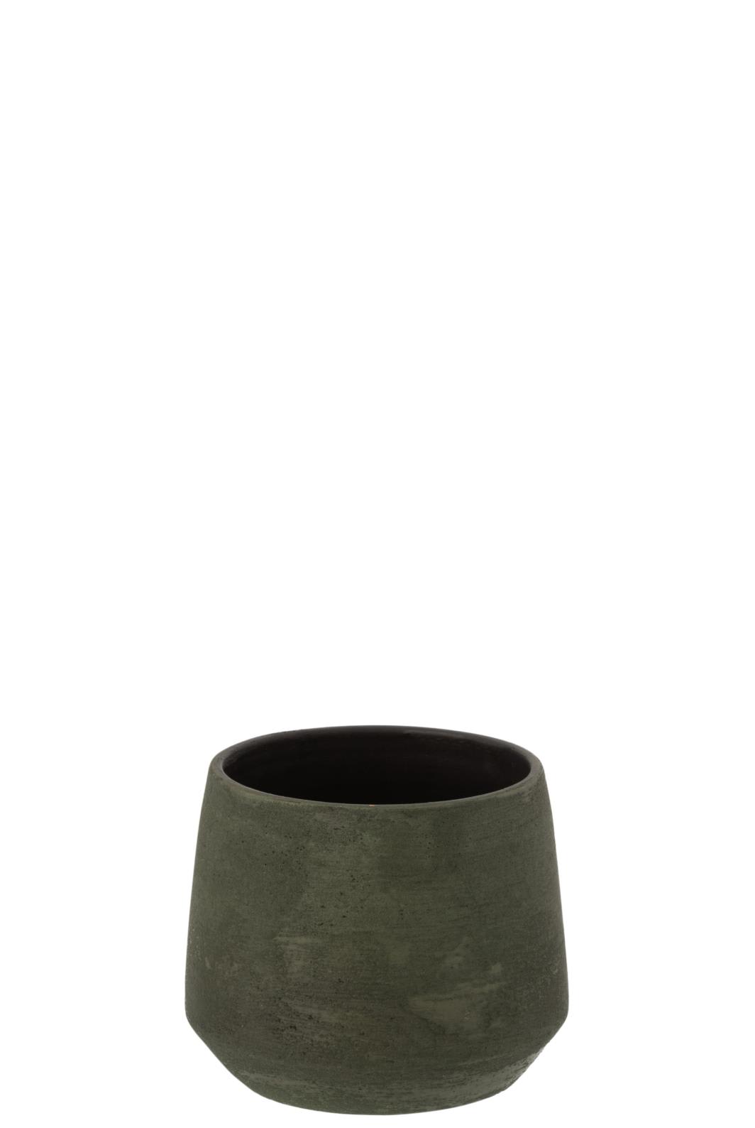 Set 3 Maceteros Maceta De Ceramica Gris Con Lineas | Cuotas Sin Interés