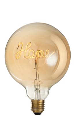 Lampara Led Caja Hgme Cristal Amarillo/Oro e27