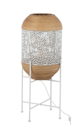 Lampara De Pie Spirit Hierro/Cana L (34,5x34,5x81cm)