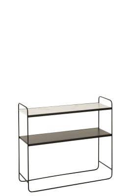 Consola Marmol 2 Tablas Mdf/Hierro(90x30,5x80,5cm)