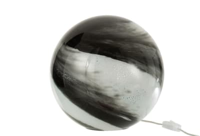 LAMP DANY REDONDO GLASS BLANCO/NEGRO LARGE