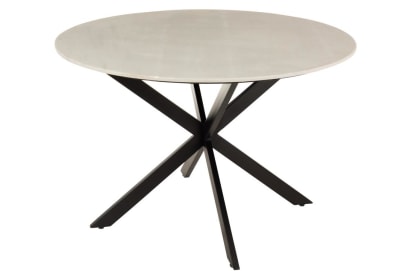 Mesa Del Comedor Marc Mármol/Hierro Blanco/Negro