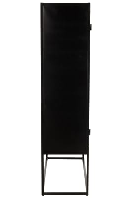 GABINETE DE BAR ANO HIERRO/MANGO MADERA NEGRO/MARRON