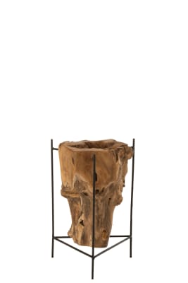 Mesa Auxiliar Raiz Teca Madera Natural Medium