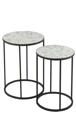 Set De 2 Mesas Auxiliares Esquirla(35,5x35,5x49cm)