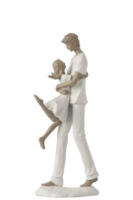 padre+ hija resina blanco/ topo