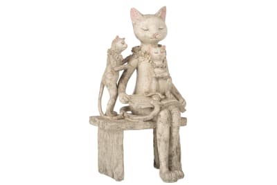GATO + BANCO RESINA GRIS
