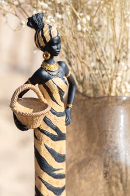 AFRICANA RESINA CEBRA NEGRO/MARRON SMALL