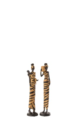 AFRICANA RESINA CEBRA NEGRO/MARRON SMALL